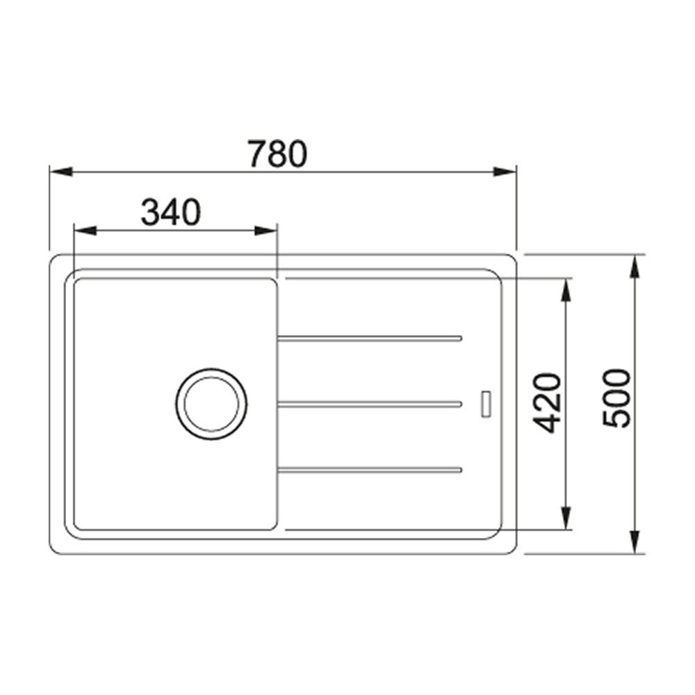 Кухонная мойка Franke BFG 611-78 114.0660.014 черный
